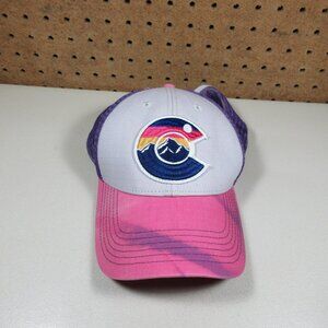 colorado limited womens purple pink tiedye snapback trucker hat OS
